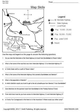 16 Best Images of Using A Map Key Worksheets - 4th Grade Map Skills