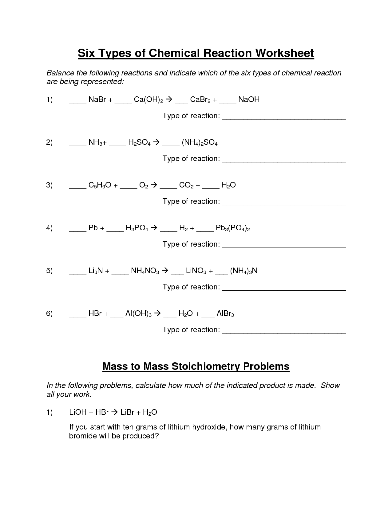 classification-of-chemical-reactions-worksheet