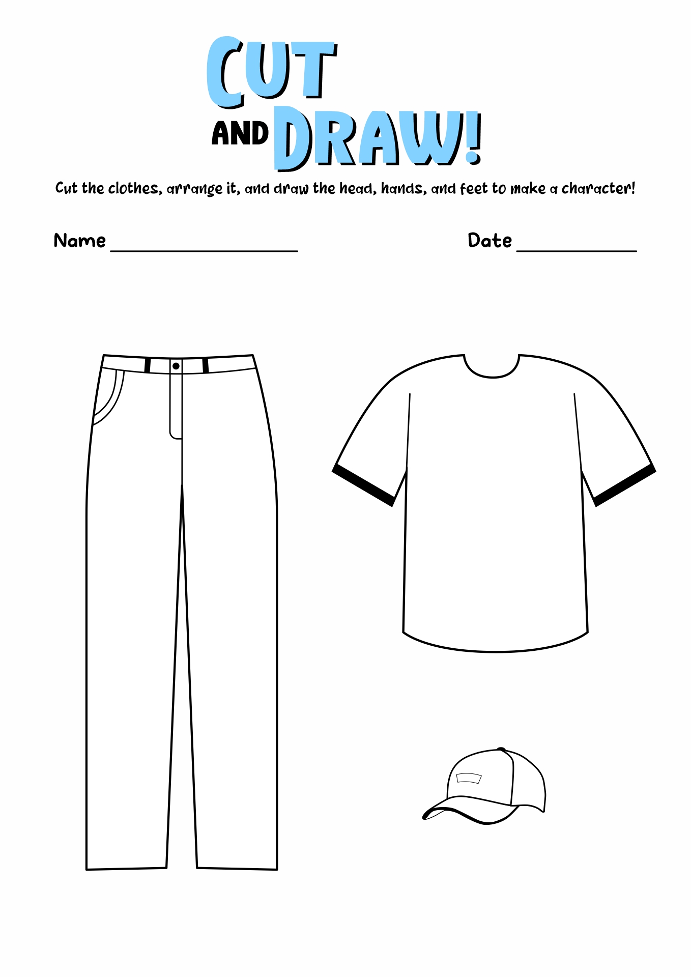 Free Printable Worksheets Clothes