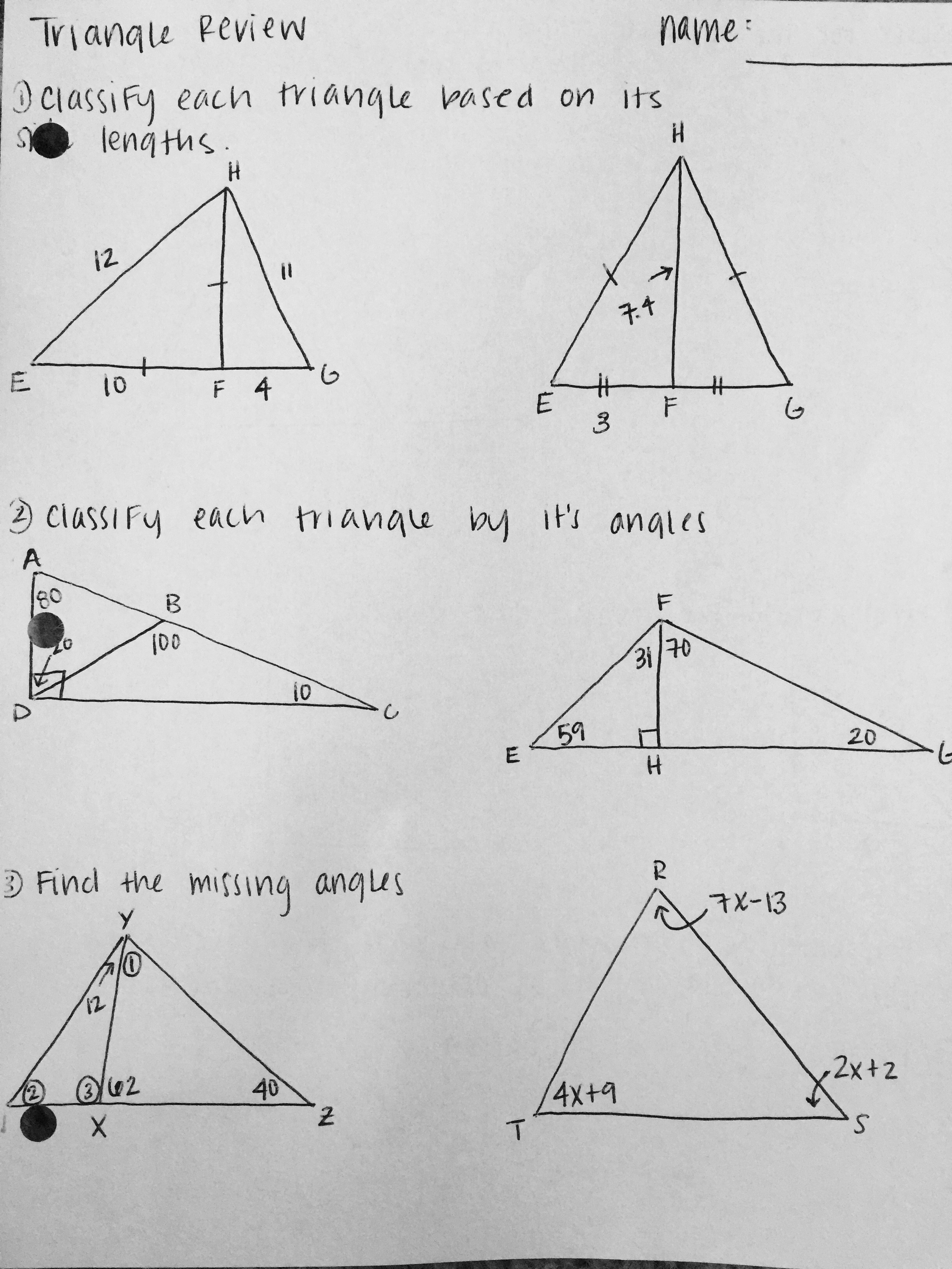 Solving right triangles word problems worksheet