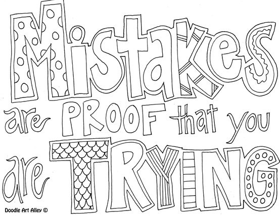 Doodle Quotes Coloring Pages