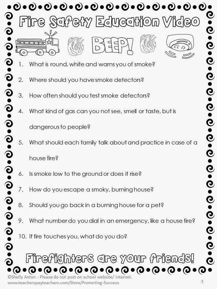10 Best Images of Fire Safety Worksheets - Home Fire Safety Worksheets