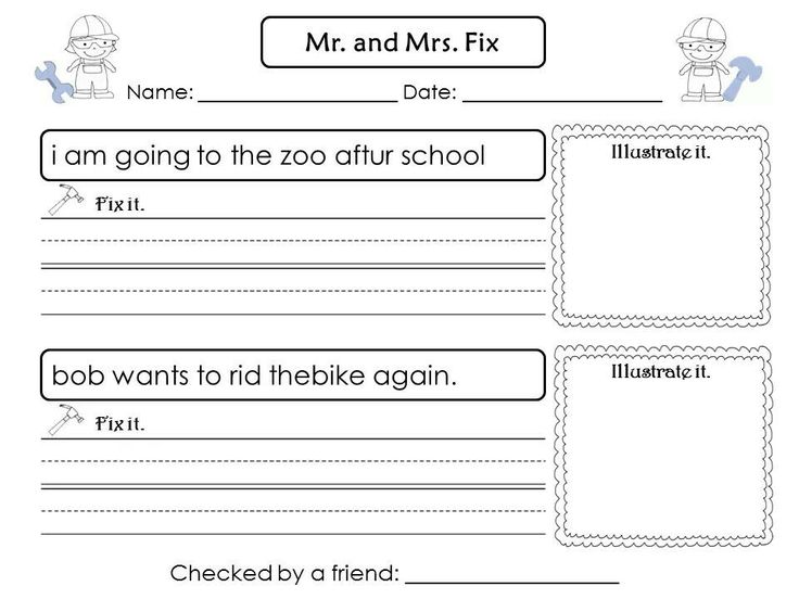What Is A Sentence First Grade Worksheet