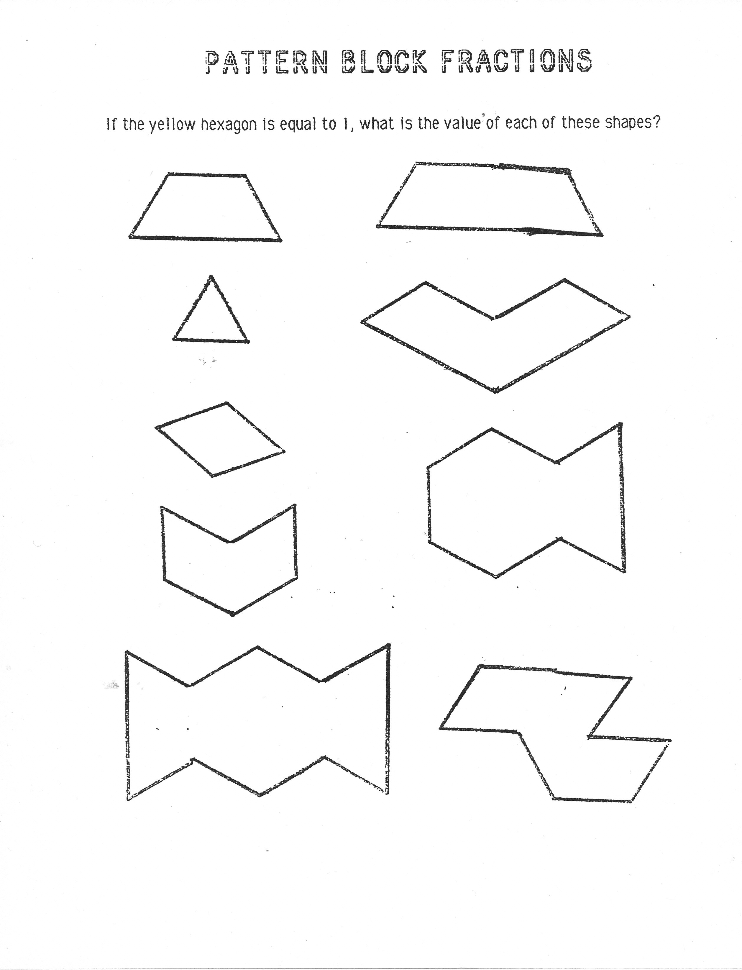 6 Best Images of Pattern Blocks Worksheet 2nd Grade - Pattern Block