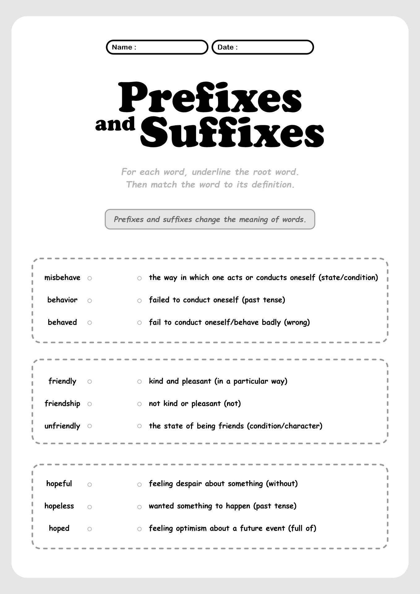 12 Best Images of Suffixes And Root Words Worksheets - Words That End