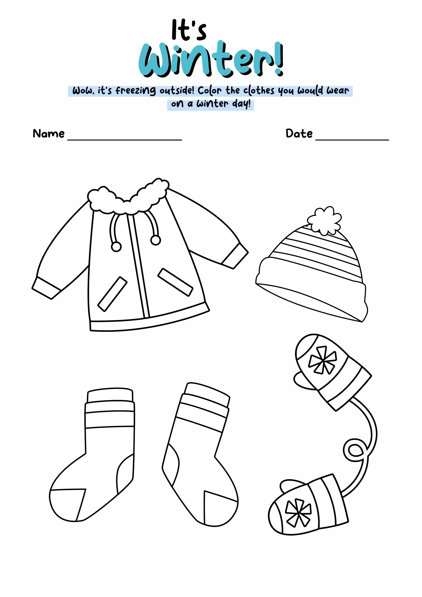 16 Best Images Of Clothing Printable Worksheets For Preschoolers