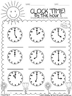 Telling Time Worksheets Grade 2