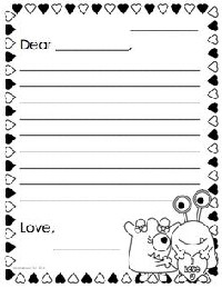 Kindergarten Letter-Writing Template
