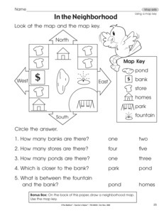 16 Best Images of Using A Map Key Worksheets - 4th Grade Map Skills