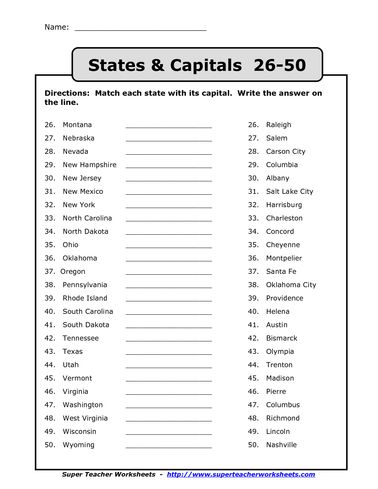 9 Best Images Of Worksheets 50 States 50 States And Capitals 9-best-images-of-worksheets-50-states-50-states-and-capitals