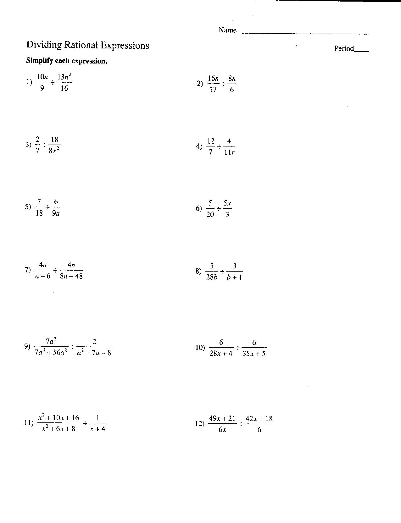 11 Best Images of Common Core Algebra Worksheets - Pre-Algebra