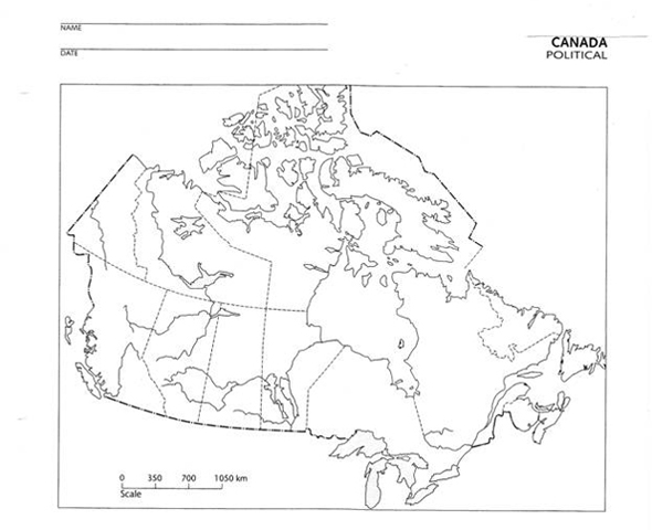 Canada Map Worksheet