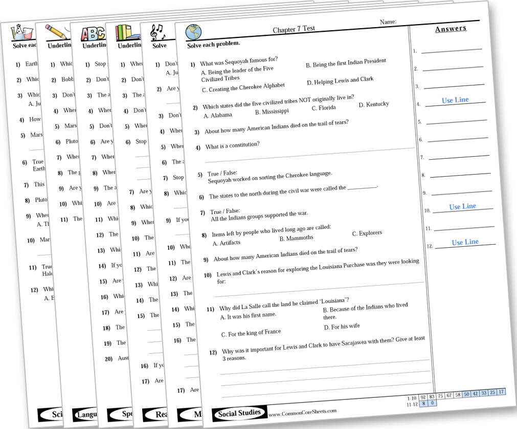 19 Best Images of Common Core Printable Worksheets  Common Core Math Sheets Answer Key, 7th 