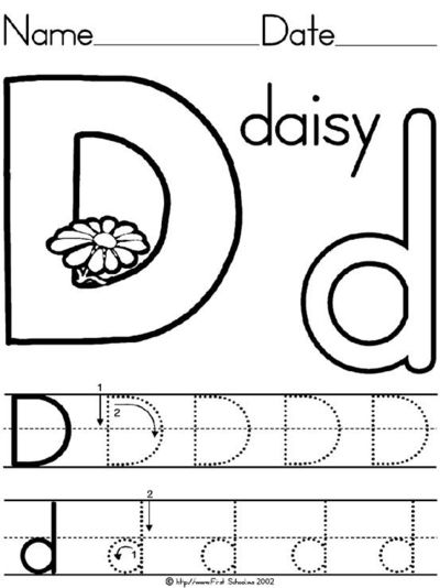Letter D Worksheet For Preschool