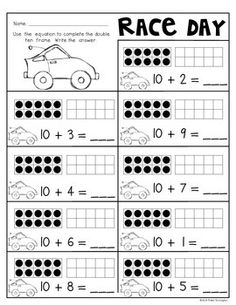 Math Teen Numbers Kindergarten Worksheets