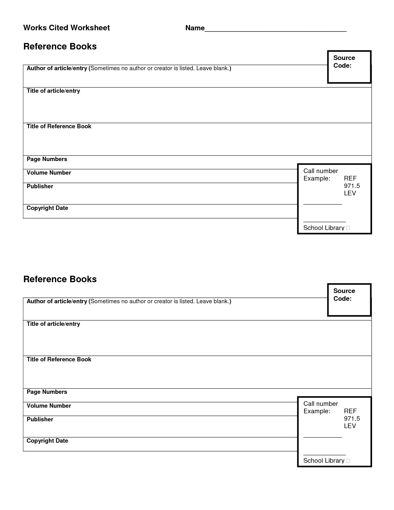 14 Best Images of Bibliography Practice Worksheet - Bibliography Format