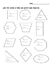 2D Shape Sides Worksheet 1st Grade