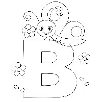 Animal Alphabet Letter B Coloring Page
