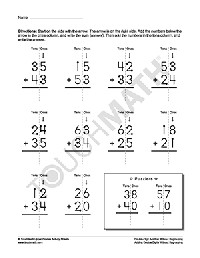 TouchMath Double-Digit Addition Worksheets
