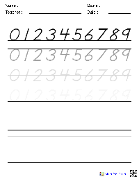 Writing Numbers Kindergarten Worksheets Math