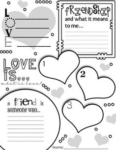12 Best Images of Friendship Worksheets For Elementary - Valentine's