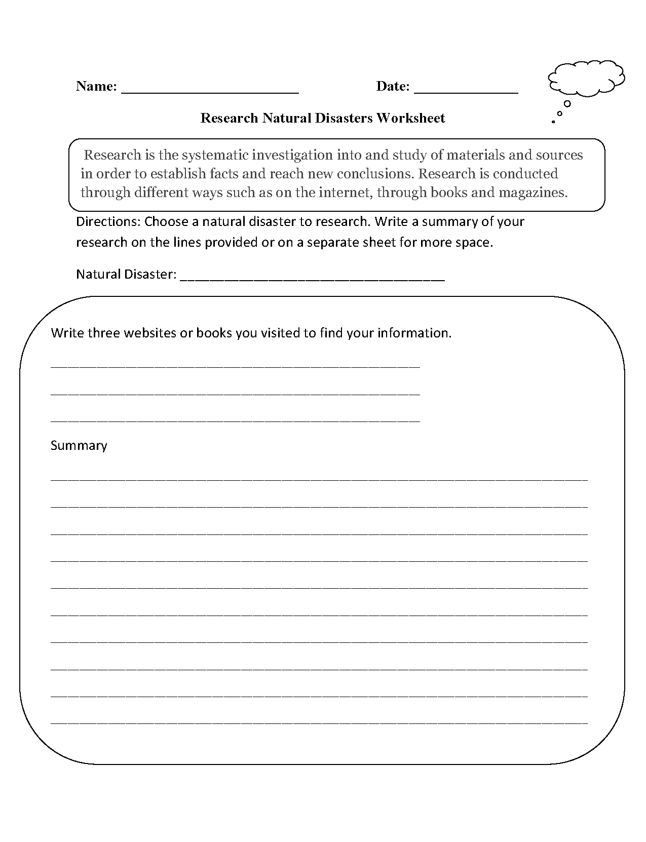 2nd Grade Animal Research Worksheet