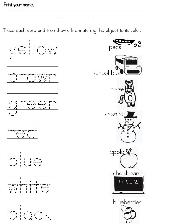 11 Best Images of Color Word Worksheets - Color Sight Words Worksheets