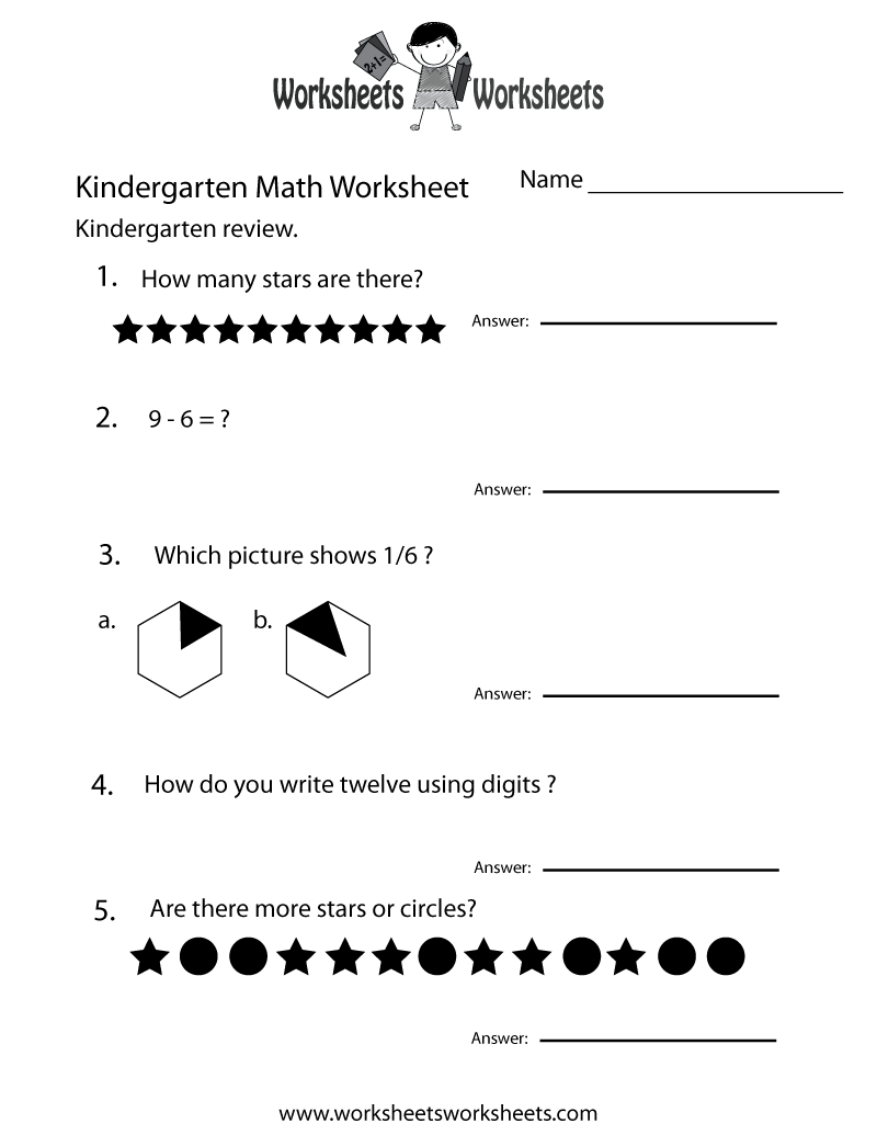  Printable Kindergarten Math Worksheets
