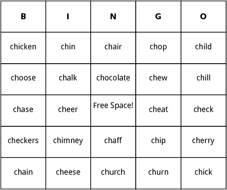 Preschool Sight Word Bingo