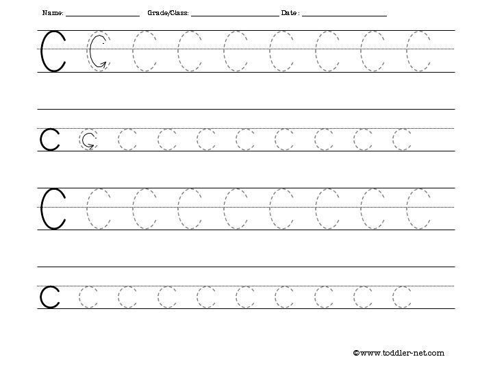 10 Images of Letter C Tracing Worksheets For Preschool