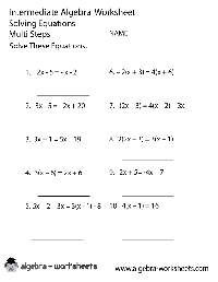 Algebra Factoring Worksheets