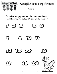Free Printable Kindergarten Math Counting Worksheets