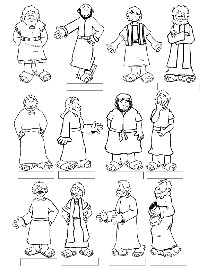 Jesus 12 Disciples Coloring Page