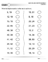 Pictures of Math Worksheets for Primary Kids