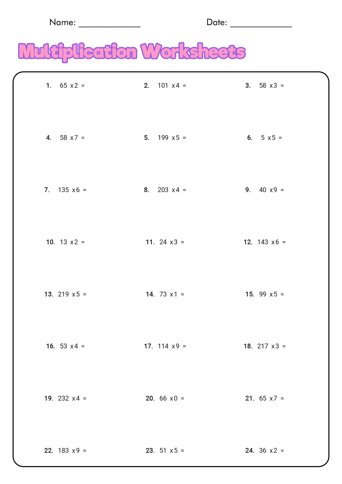 48+ Worksheets 4Th Grade Math Test Images