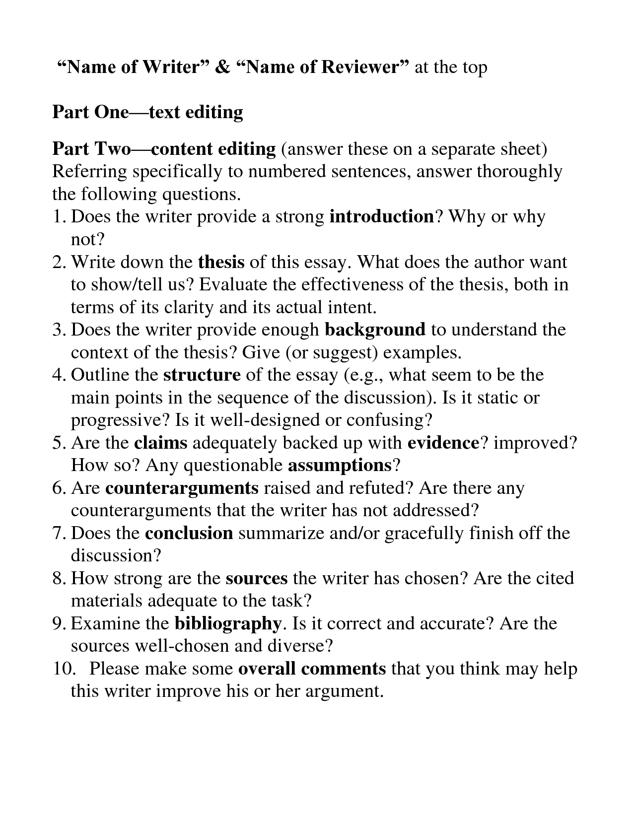 peer editing worksheet argumentative essay