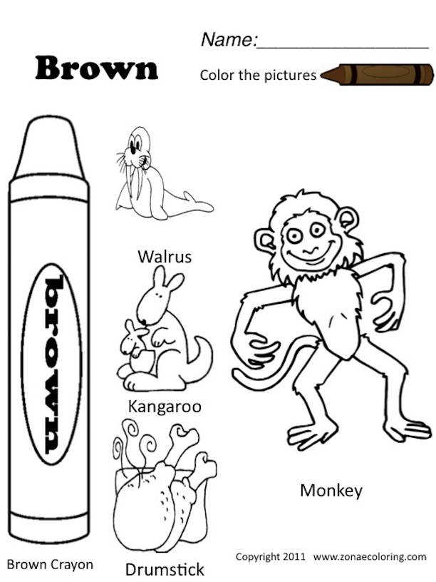 7 Best Images of Preschool Color Brown Worksheets - Color Brown