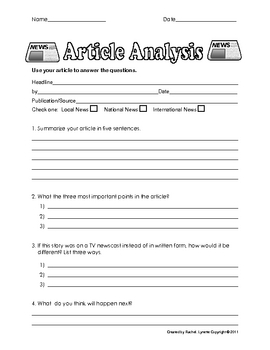 Article review questions worksheet Article review questions worksheet picture