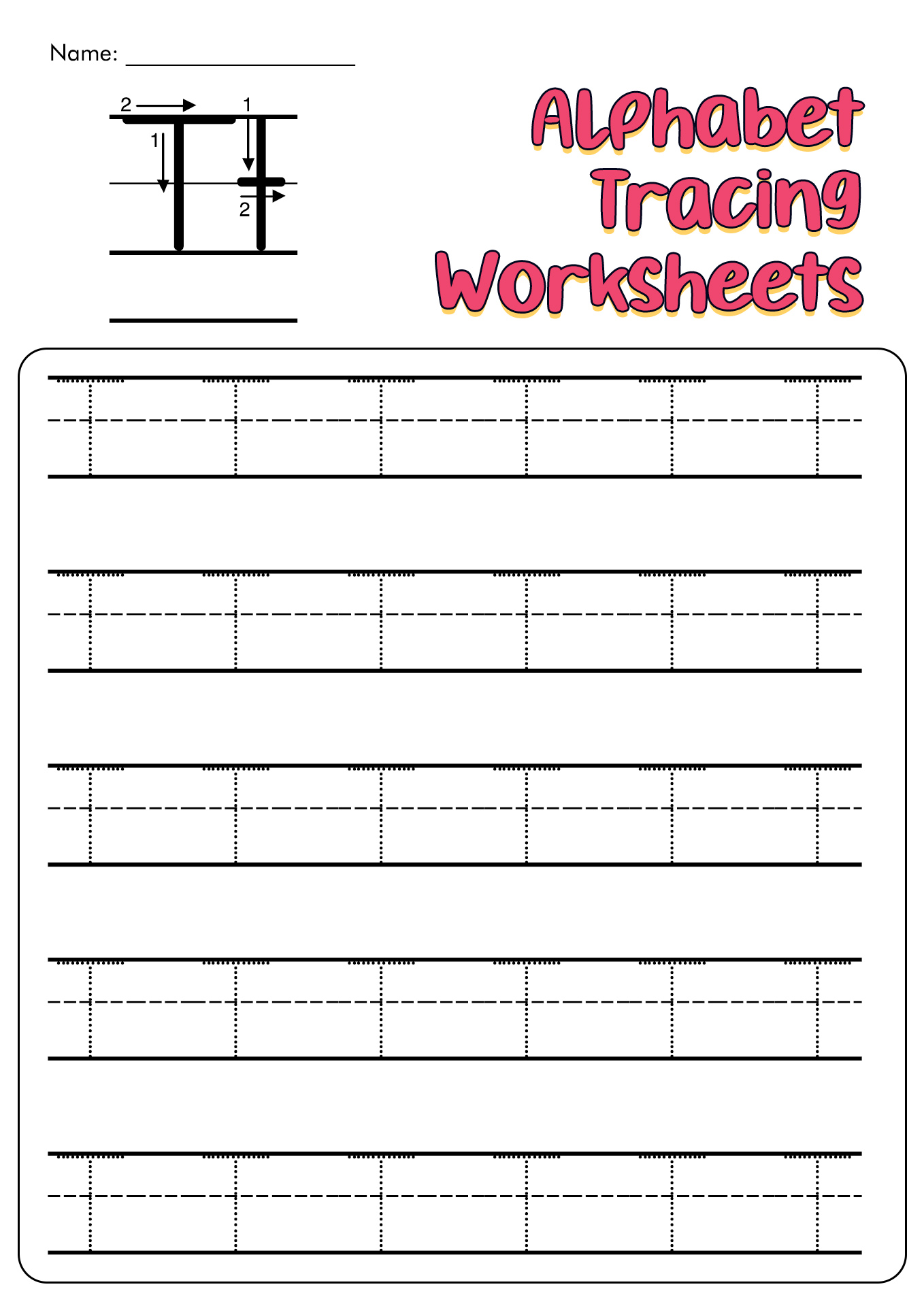 11 Best Images of Alphabet Tracing Worksheets Pre K  Printable