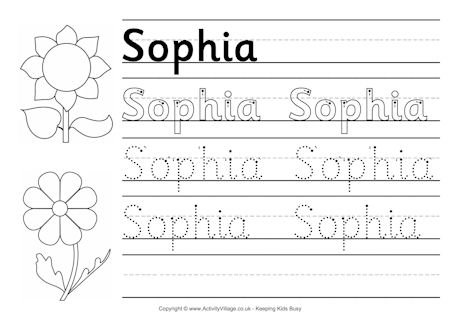 write a name images sophia