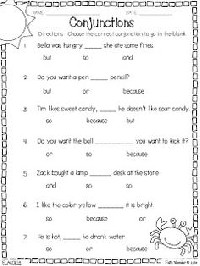 Conjunctions Worksheets 2nd Grade