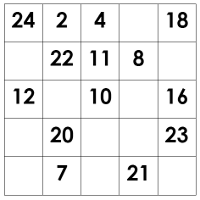Magic Square Math Puzzle Worksheet