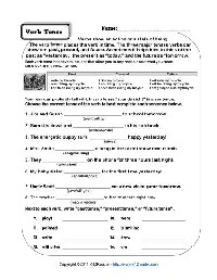 Present Tense Verbs Worksheets 3rd Grade