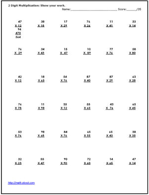 15 Best Images of Kumon Math Multiplication Worksheets - 2-Digit