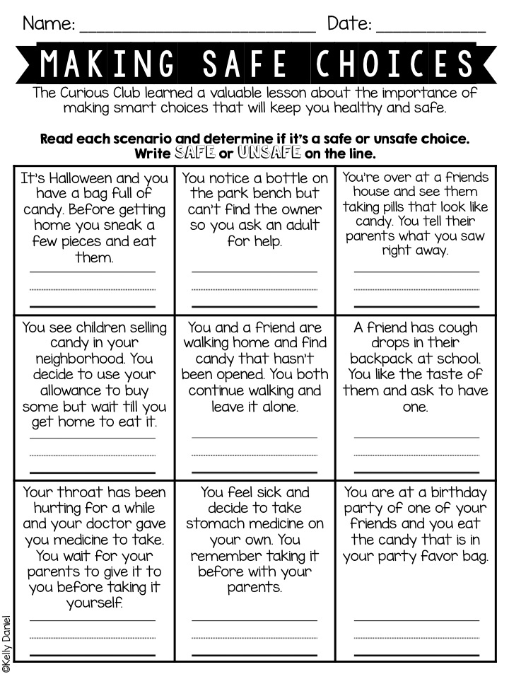 10 Best Images of Making Good Choices Worksheets - Making Good