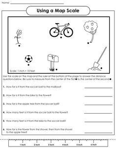 Map Scale Worksheets 3rd Grade