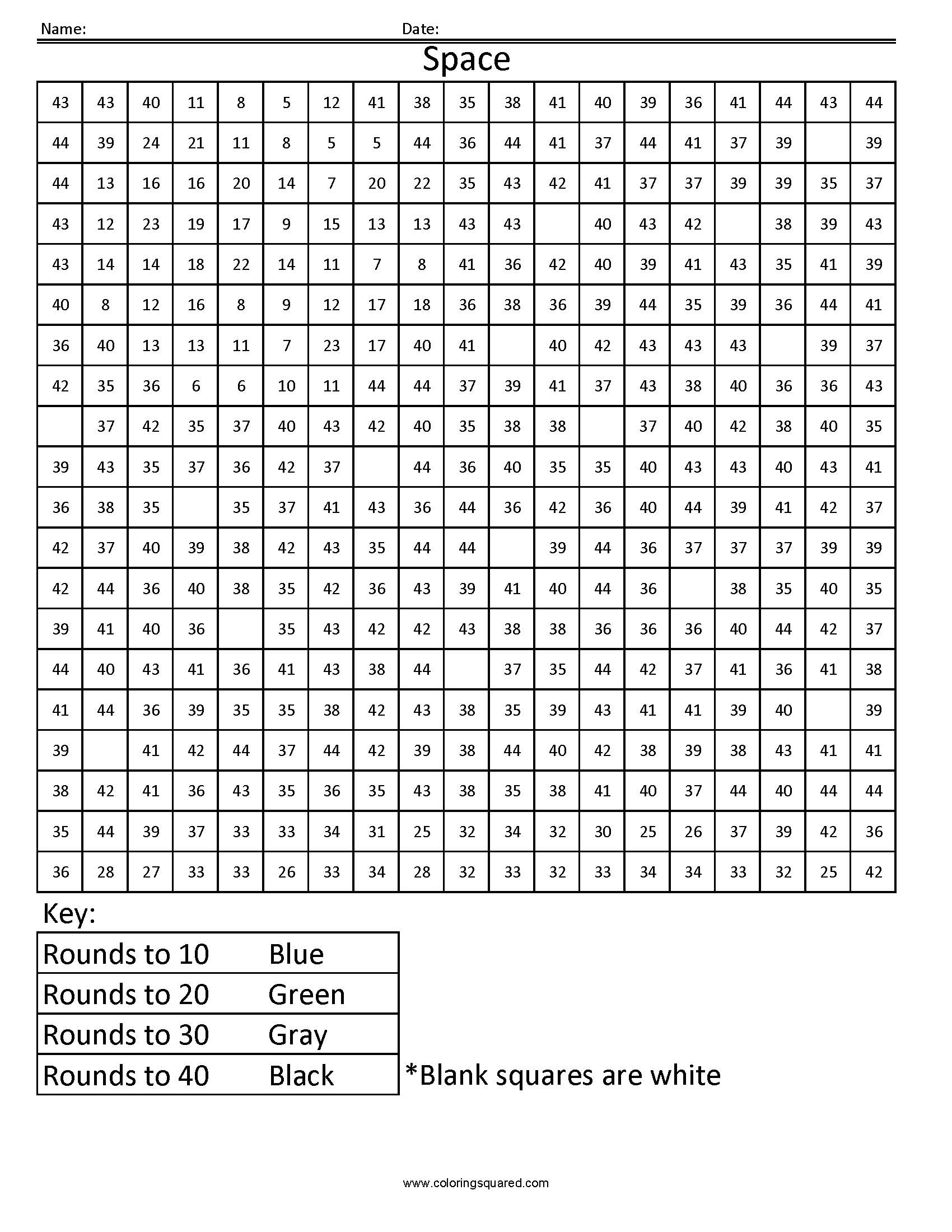 Math Worksheets Coloring Pages