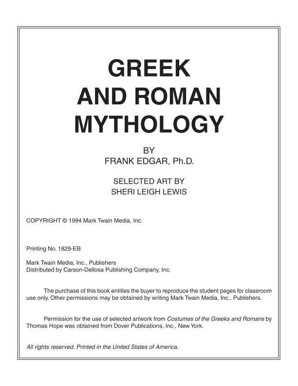 Mythology Books for 5th Grade