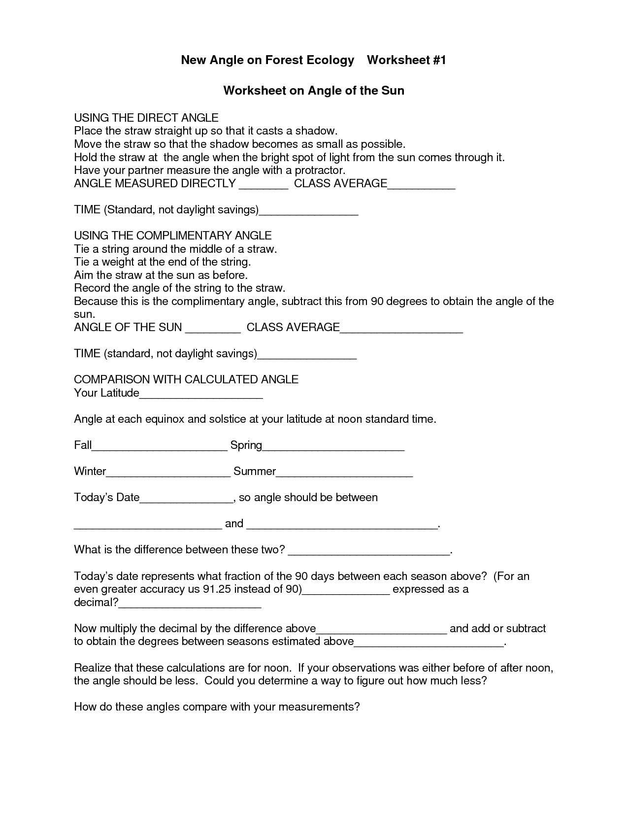 Ecological Succession Worksheet High School