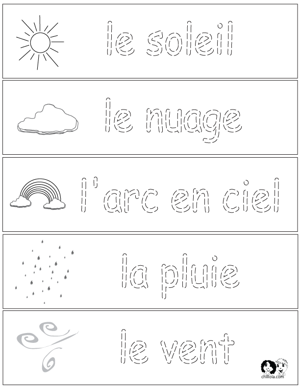 French Worksheet For Kids